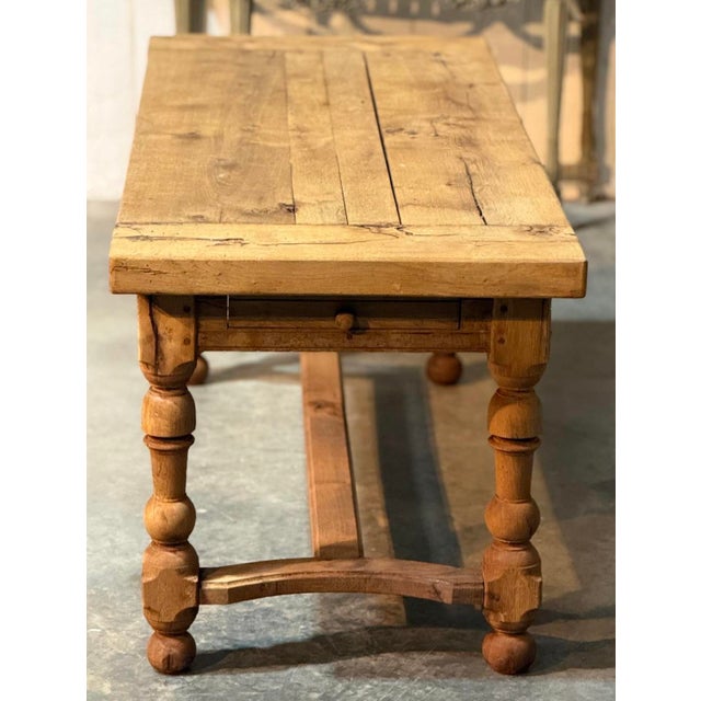 French Oak Farmhouse Dining Table, 1920 For Sale - Image 6 of 18