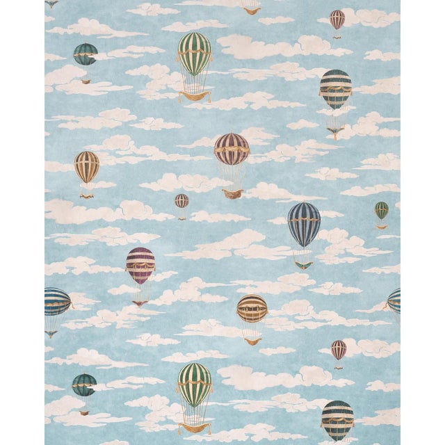 Schumacher X Carl D'Aquino Up, Up And Away! Wallcovering In Document For Sale