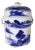 Early 20th Century Blue and White Tea Canister Ginger Jar For Sale