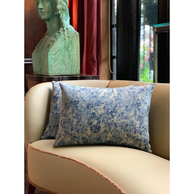 Custom Throw Pillows in Holland & Sherry Woven Patterned Fabric - A Pair For Sale - Image 10 of 10
