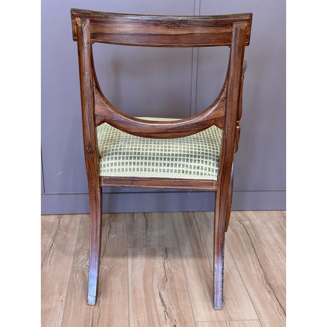Set of Eight Regency Style Faux Rosewood and Gilt Dining Chairs For Sale - Image 16 of 18