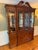 Vintage Ethan Allen Georgian Flame Mahogany Lighted Breakfront Cabinet For Sale - Image 10 of 12