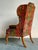 Vintage Boho Drexel Wingback in Jack Lenor Larsen Velvet For Sale In West Palm - Image 6 of 12