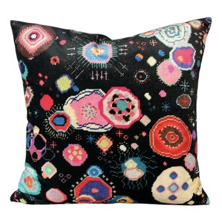 Velvet "Cosmo Amuse" Celestial Inspired Custom Made Pillow, Original For Sale