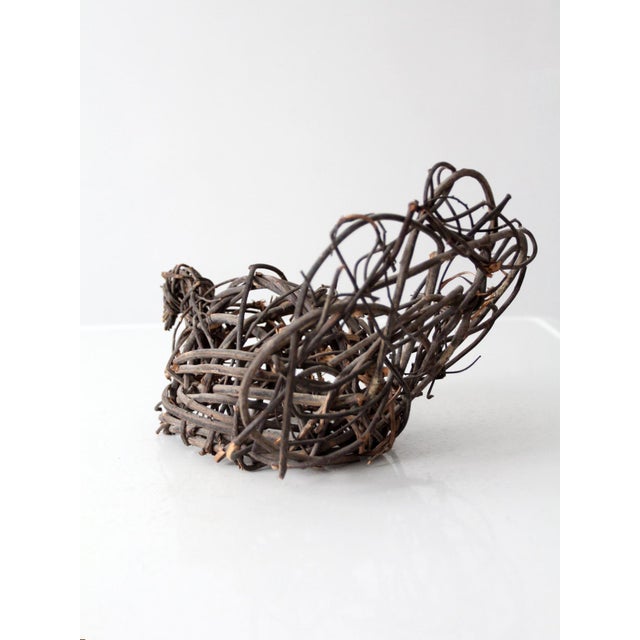 Vintage Woven Grapevine Turkey Folk Art Sculpture For Sale - Image 10 of 14