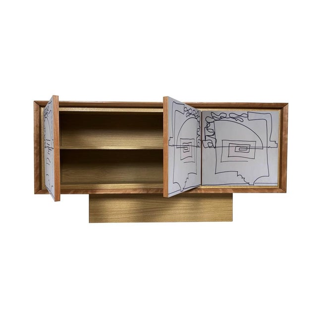 "Artistica Otto" sideboard, 2026, by Meccani Studio for Meccani Design. A beautiful oak sideboard with cherry and walnut...