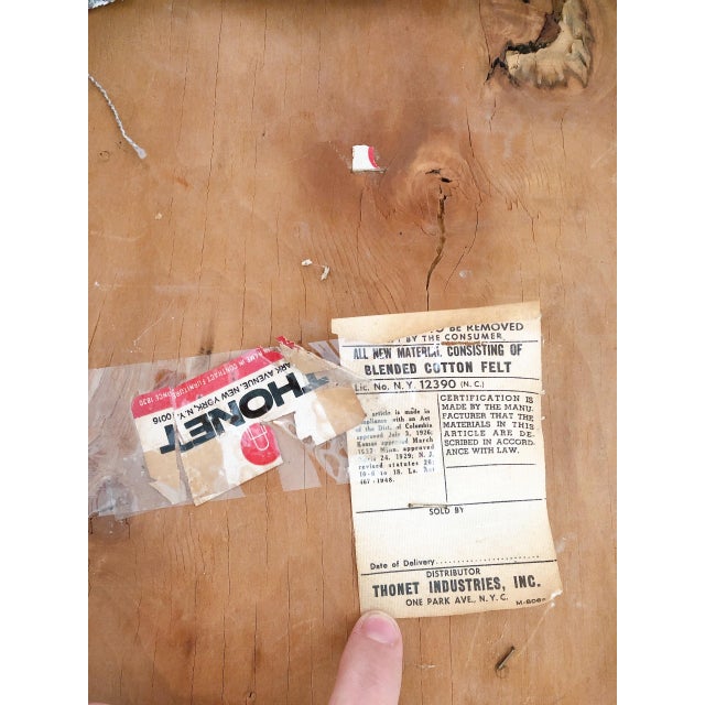 Wood 1960s Thonet Bentwood Banana Side Chair Houndstooth Upholstery, Dark Stain For Sale - Image 7 of 7