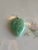 Metal Vintage 14k Gold & Natural Grade a Green Jadeite "Longevity Peach" Heart Pendant For Sale - Image 7 of 7
