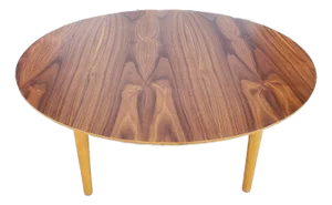 Walnut Round Coffee Table