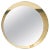 Mid-Century Italian Round Mirror with Double Brassed Gold Frame by Galimberti Lino, 1975 For Sale