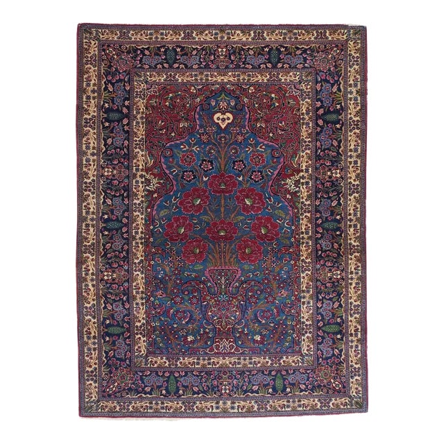 Antique Semnan Rug 4'9'' x 6'5'' For Sale