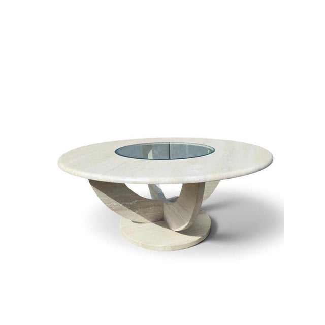 Italian Travertine Coffee Table, 1970s For Sale - Image 9 of 9