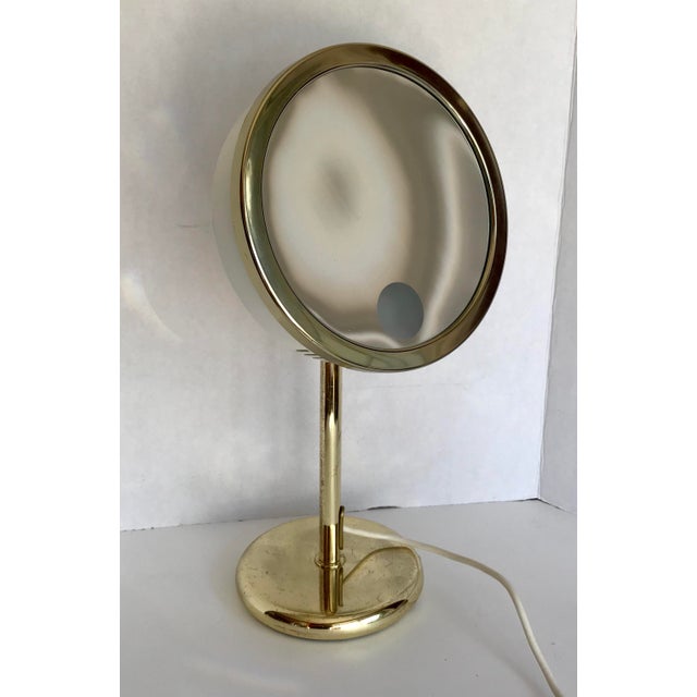 Hollywood Regency Gold Lighted Vanity Mirror Chairish
