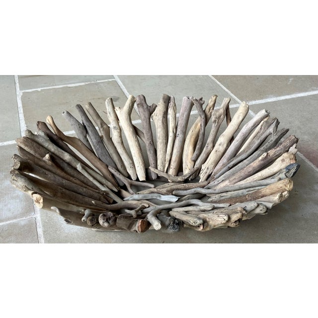 Late 20th-Century Adirondack-Inspired Branch & Twig Works Centerpiece Pedestal Bowl For Sale - Image 4 of 18