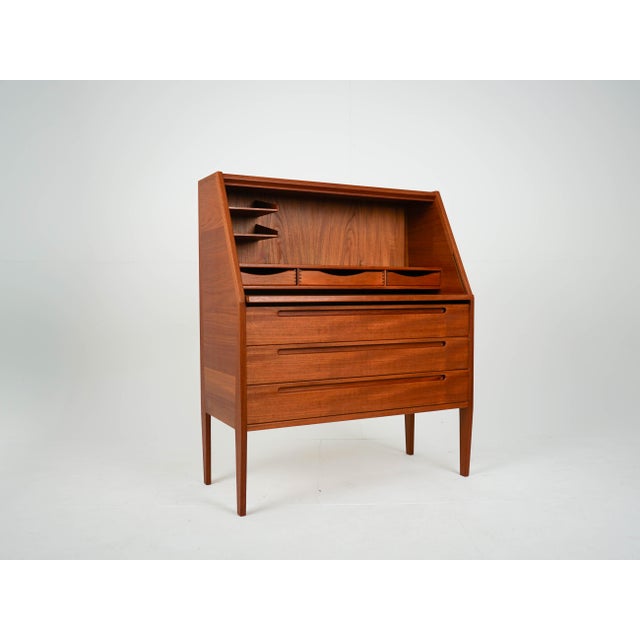 Wood Vintage Teak Secretary Desk, 1960s For Sale - Image 7 of 15