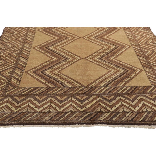 Mid 20th Century Vintage Persian Semnan Rug, 04'05 X 07'07 For Sale - Image 4 of 10