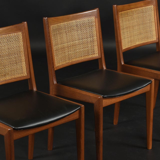 An exceptional set of eight dining chairs designed by Karl Erik Ekselius and produced by J.O. Carlsson of Vetlanda,...