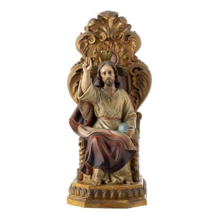 Sacred Heart of Jesus in Majesty Figurie For Sale