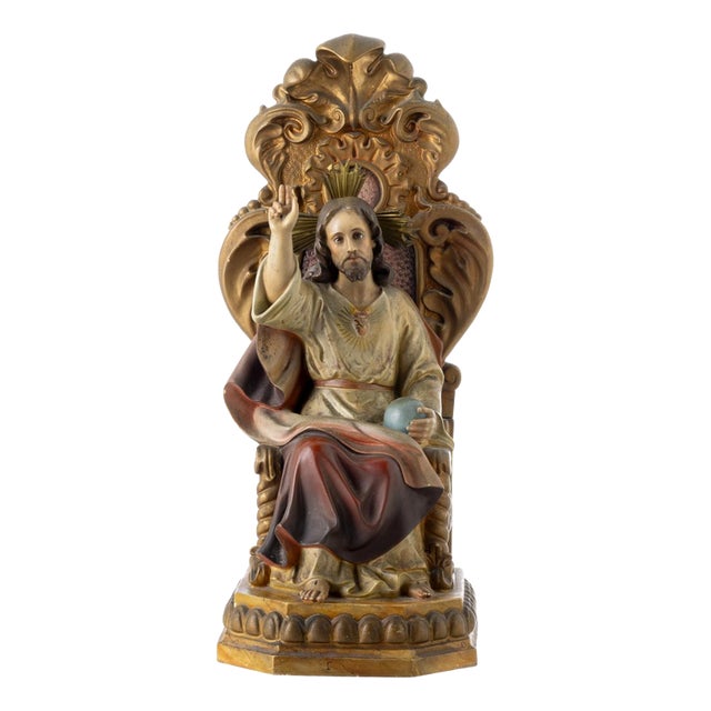 Sacred Heart of Jesus in Majesty Figurie For Sale