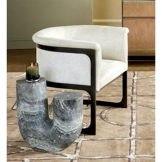 Global Views Attributed Global Views Solid Marble Emmalee / Tube Marble Side Table - Super Cool For Sale - Image 4 of 4