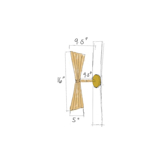 Wood Pair of Rattan & Brass Wall Sconce For Sale - Image 7 of 7