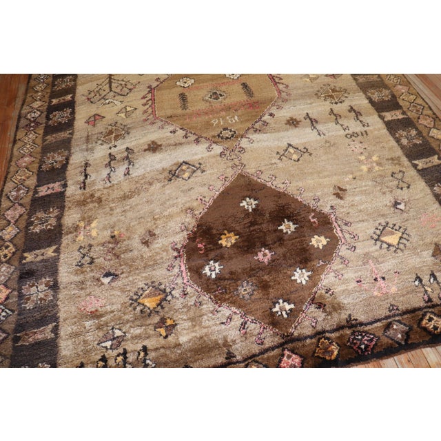 Textile Brown Tribal Turkish Kars Rug rug no.j2676 For Sale - Image 7 of 11