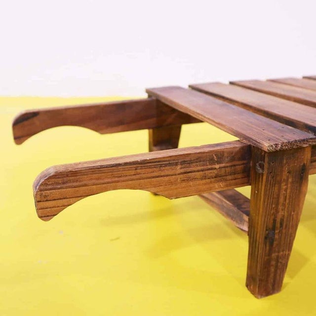 Decorative Wooden Wheelbarrow Planter For Sale - Image 4 of 7