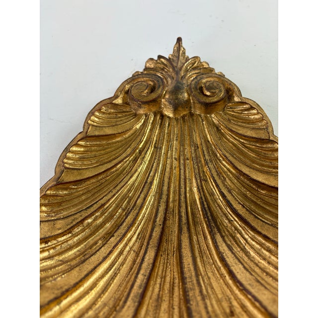 Italian Mid-Century Vintage Italian Hand Carved Shell Wall Brackets For Sale - Image 3 of 10