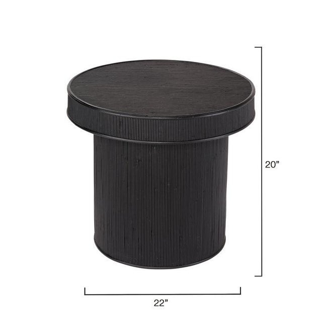 Transitional Lifestyle by JY Taylor Side Table in Black For Sale - Image 3 of 4