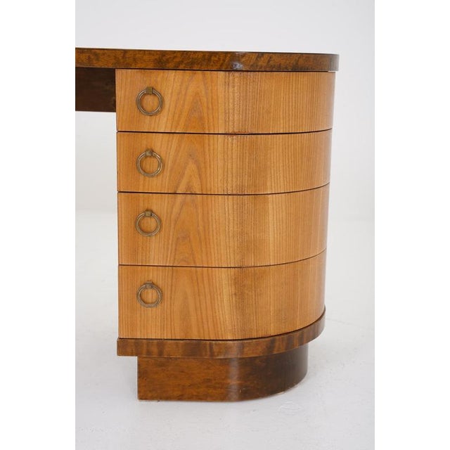 Wood Art Deco Hallway Console attributed to Axel Larsson for Bodafors, 1930s For Sale - Image 7 of 11