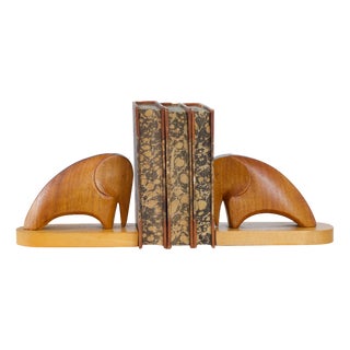 Mid-Century Modern German Bookends from Rhön Kunst, 1960, Set of 2 For Sale