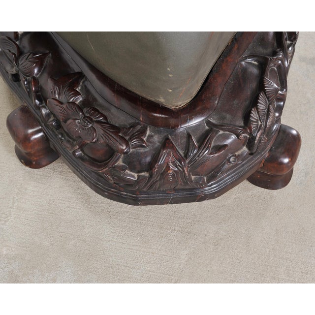 Monumental Chinese Scholar's Water Stone on Carved Base 5 Ft For Sale - Image 14 of 18