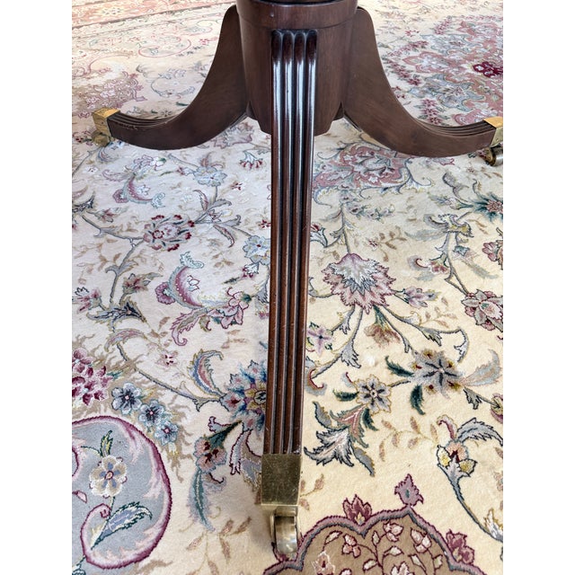 Late 20th Century Baker Stately Homes Georgian Mahogany Pedestal Dining Table For Sale - Image 9 of 12