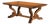 Italian Walnut Trestle Dining Table With Inlaid Top and Extension Leaves For Sale