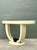 Wood Vintage Faux Goatskin Console Table After Karl Springer For Sale - Image 7 of 12
