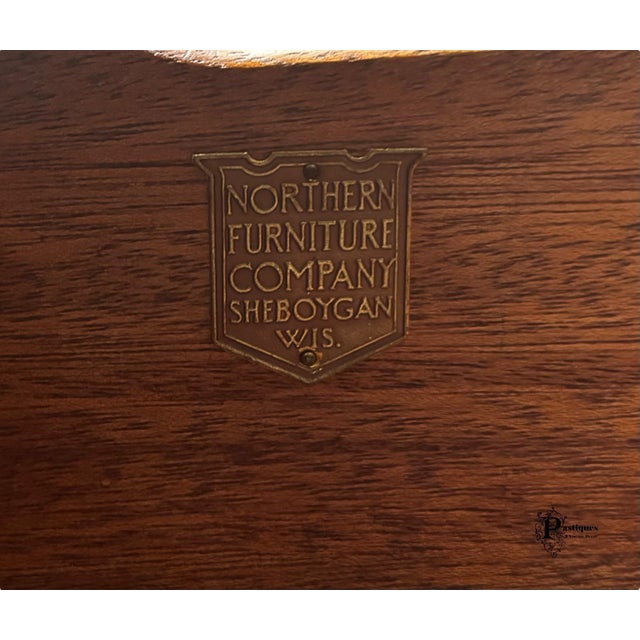 Vintage Northern Furniture Company Regency Style Mahogany Highboy / Chest of Drawers For Sale - Image 11 of 12