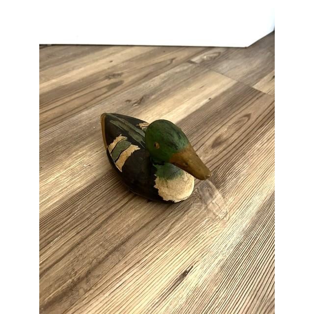 Vintage Wood Duck Decoy Lint Brush For Sale - Image 4 of 9