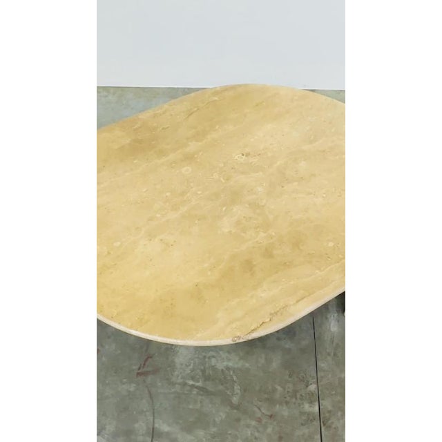 Italian Travertine Coffee Table, 1980s For Sale - Image 11 of 12
