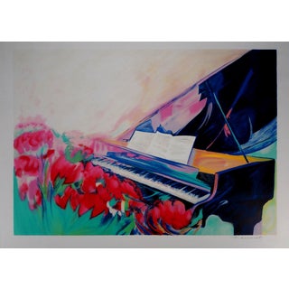 Claude Hemeret, Piano et partitions, Lithograph For Sale