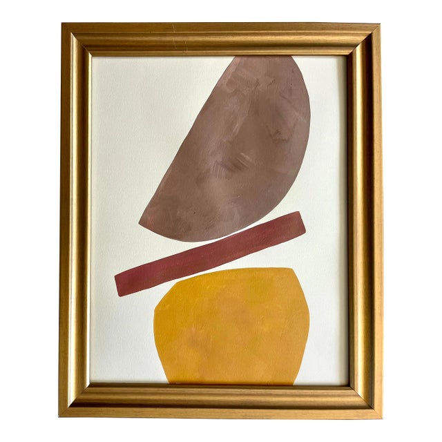 2023 "Calipso" Contemporary Abstract Painting on Paper by Artist r.k. Red For Sale