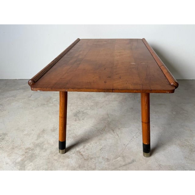 1970s Vintage Mid-Century Modern Two-Tier Wood Coffee Table With Magazine Rack For Sale - Image 14 of 15