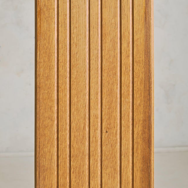 French Oak Pedestal with Stepped Base, 1940s For Sale In Chicago - Image 6 of 10