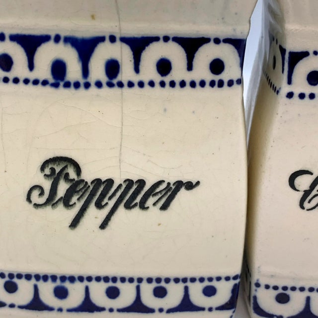 Vintage Spice Jars From Germany Set of 5. One Pepper has a crack in jar and Nutmeg has chip on lid. These spice jars in...