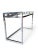 Chrome 1970s Willy Rizzo–Style Chrome & Glass Writing Desk | Geometric Hollywood Regency Console Table For Sale - Image 8 of 13
