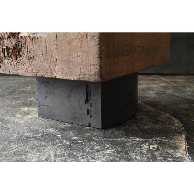 Mid 20th Century Small Old Japanese Low Table Made of Zelkova Wood/Modern Side Table For Sale - Image 14 of 18