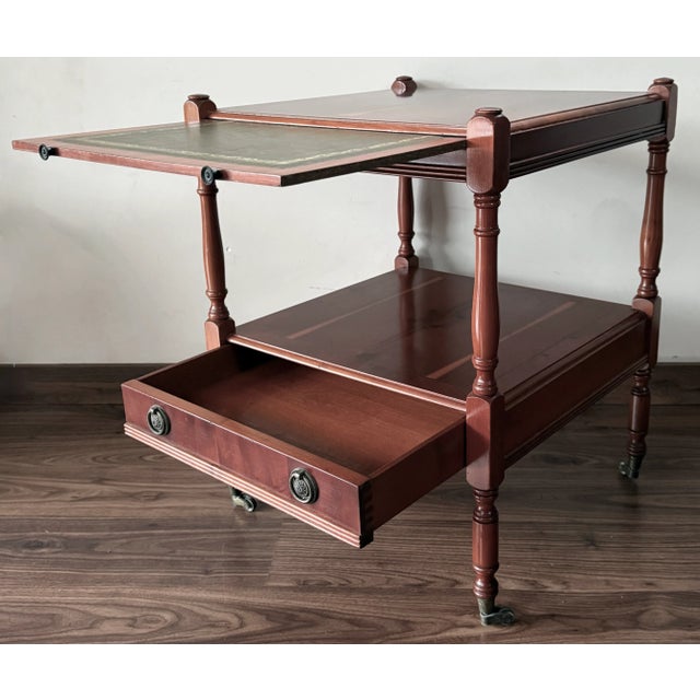 Oak Nightstands with Drawer and Shelf, 1930s, Set of 2 For Sale - Image 9 of 15