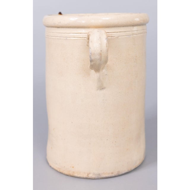 Farmhouse Antique 19th Century Italian Yellow Drip Confit Pot For Sale - Image 3 of 9