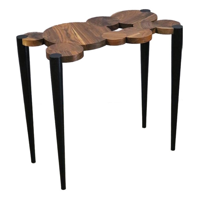 1990s Walnut and ebonized Oak Table For Sale