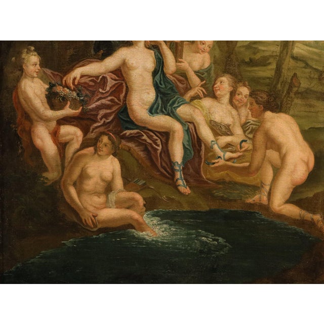 Circle of Antoine Coypel, Diana Bathing with the Nymphs, 1720, Oil on Canvas For Sale - Image 6 of 14