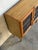 Mid-Century Modern Oak Display Cabinet With Leaded Glass Doors Interior Shelf Mid-Century Modern Denmark 1960s For Sale - Image 3 of 10